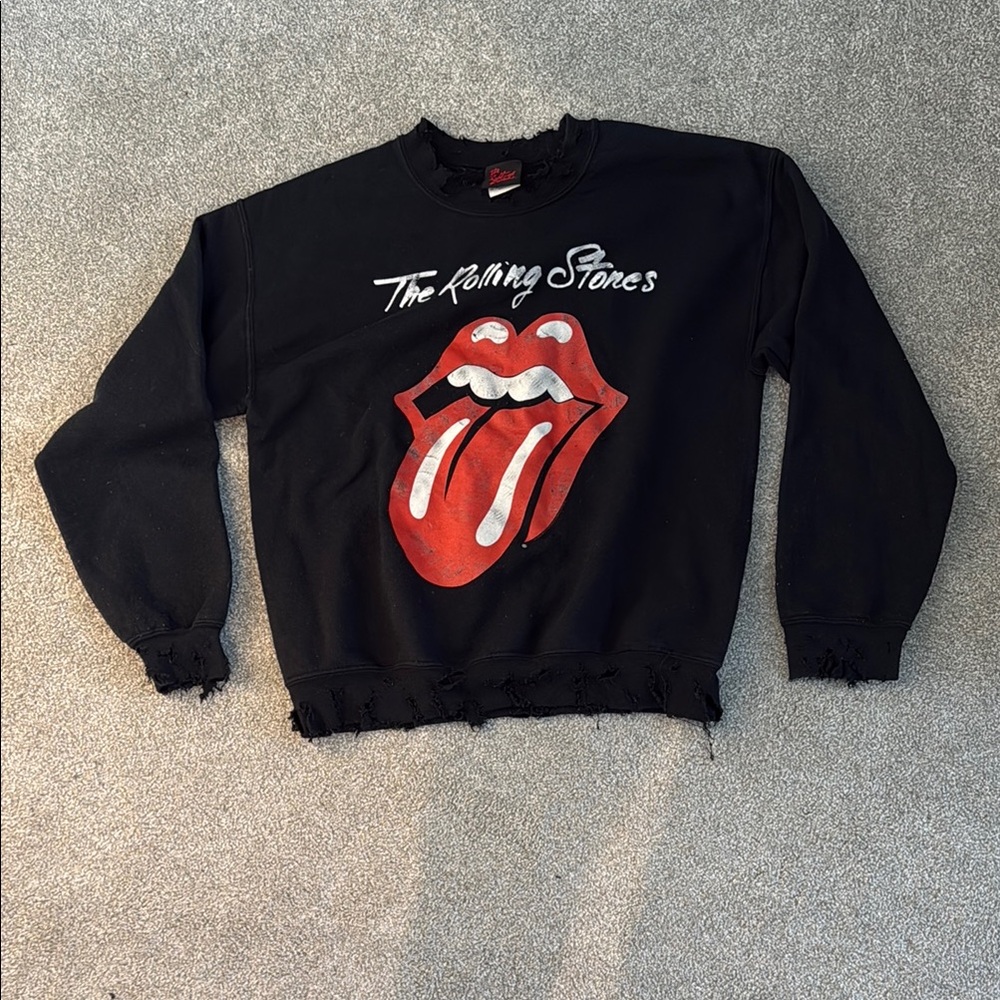 Rolling Stones Black and Red Crewneck Sweater